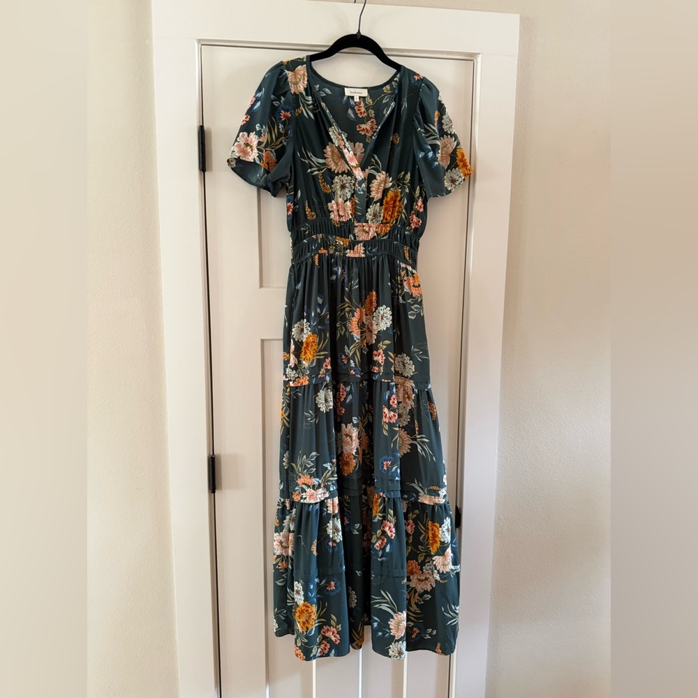 Bohme Maxi Dress Small Green Floral